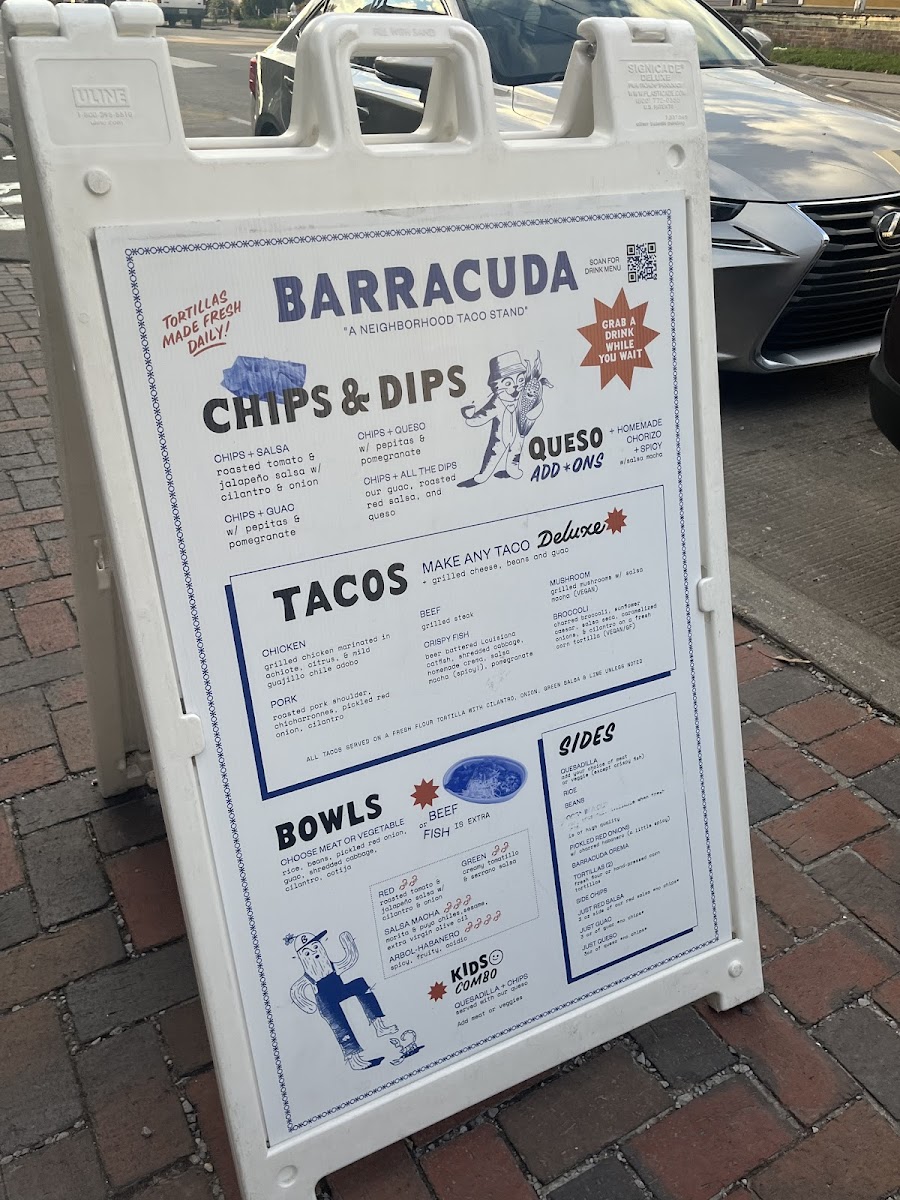 Barracuda Taco Stand Menu - Image 3